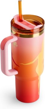 ⁦ستانلي كوب The Barbie X إصدار محدود باللون 60s Twist 'N Turn مصنوع من الفولاذ المقاوم للصدأ 40 oz⁩ - الصورة ⁦4⁩